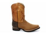 Grinders Tan halfhoge cowboy leren laarzen - El Paso
