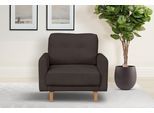 Sessel OTTO HOME "TRIPLO Relaxsessel mit Wellenunterfederung, Maße B/T/H: 95/100/89 cm", schwarz, B:95cm H:89cm T:100cm, 88% Polyester, 9% Rayon, 3% Nylon, Sessel, Sessel, Polstersessel mit Steppung im Rückenkissen, hohe Qualität