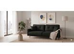 3-Sitzer OTTO HOME "TRIPLO optionale Schlafsofa mit Bettkasten, Maße B/T/H: 215/100/89 cm", schwarz, B:215cm H:89cm T:100cm, 100% Polyester, Sofas, 3-Sitzer, Wahlweise Bettfunktion - Liegefläche 145x191 cm, Rücken-, Zierkissen