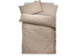 Bettwäsche OTTO HOME "Luisa", mocca, B/L: 135cm x 200cm, 1 Stk., 1 Stk., Satin, B/L: 80cm x 40cm, 2 Stk., Satin, Obermaterial: 100% Baumwolle, Bettwäsche, Bettwäsche, ab Gr. 135x200, auch in PREMIUM Qualitäten erhältlich, Streifen