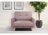 Sessel OTTO HOME "TRIPLO Relaxsessel mit Wellenunterfederung, Maße B/T/H: 95/100/89 cm", rosa (flamingo), B:95cm H:89cm T:100cm, Luxus-Microfaser weich (92% Polyester, 8% Nylon);Filzoptik ( 100% Polyester);Luxus-Microfaser Vintageoptik (100% Polyester), Sessel, Sessel, Polstersessel mit Steppung im Rückenkissen, hohe Qualität
