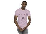 Disney Heren Winnie De Poeh Winnie De Poeh Gezicht T-Shirt (Baby Roze)