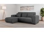 Ecksofa OTTO HOME "BORNHOLM L-Form, B: 234 cm - OTTO. Verlässliche Qualität.", grau (anthrazit), B:234cm H:85cm T:162cm, 100% Polyester, Sofas, Ecksofa, Recamiere links oder rechts bestellbar, Wellenfederung, inkl. 2 Kissen