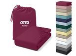 Spannbettlaken OTTO HOME "Cremona, BASIC und PREMIUM Qualität, mit Elasthan, Baumwolle", beere, B:90cm L:200cm, Jersey (180 g/m²), Obermaterial: 96% Baumwolle, 4% Elasthan, Bettlaken, Spannbettlaken, bis 20 cm Höhe, Bettlaken ab Gr. 90x200 cm, Strapazierfähig, Topseller