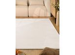 Teppich ESPRIT "Vegas - ESPRIT Kollektion", creme weiß, B:200cm H:15mm L:290cm, Polypropylen, Teppiche, Teppich, Kurzflor, uni, gewebt, pflegeleicht, formstabil, für Fußbodenheizung