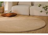Teppich ESPRIT "Vegas - ESPRIT Kollektion", sand beige, H:15mm Ø:120cm, Polypropylen, Teppiche, Teppich, Kurzflor, uni, gewebt, pflegeleicht, formstabil, für Fußbodenheizung
