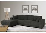 Ecksofa OTTO HOME "LEMPS wahlweise Recamiere links oder rechts L-Form", grau (anthrazit), B:297cm H:85cm T:162cm, 100% Polyester, Sofas, Ecksofa, incl. Zierkissen, Stellmaße 297x162 cm