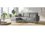 Ecksofa OTTO HOME "TRIPLO optionale Schlafsofa mit Bettkasten, Maße B/T/H: 234/164/89 cm", grau (hellgrau), B:234cm H:89cm T:164cm, Sofas, Ecksofa, L-Form wahlweise mit Bettfunktion - Liegefläche 132x210 cm