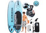 Bluemarina SUP Board Moana, aufblasbar mit Doppelkolben-Pumpe, Paddel, Rucksack, 5J Garantie (Classic 2.0, 325x86x15cm / 10'8")