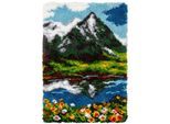 Knüpfteppich "Berglandschaft", 50 x 74,5 cm