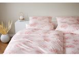Bettwäsche ELEGANTE "Meadow", rosa (koralle), B/L: 155cm x 220cm, 1 Stk., 1 Stk., Mako-Jersey, B/L: 80cm x 80cm, 2, Mako-Jersey, Obermaterial: 100% Baumwolle, Bettwäsche, Bettwäsche, angenehmes Hautgefühl