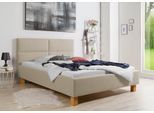 Polsterbett MAINTAL "Derryville", beige (creme, beige), B:113cm H:107cm L:214cm, Betten, Polsterbett, Bettseiten zerlegt, ohne Bettkasten