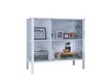 Livetastic , Klar, Weiß , Glas, Holzwerkstoff , 2 Fächer , 87x80x35 cm , stehend ,