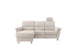 Livetastic , Beige , Textil , Uni , L-Form , 231x165 cm , Made in EU , Relaxfunktion, Rücken echt, USB-Anschluss, Herz-Waage-Funktion, USB-C-Anschluss ,
