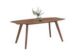 Livetastic Esstisch, Walnuss, Holz, Holzwerkstoff, Kautschukholz, furniert, Schmetterling, formgebogen, A-Form, 90x75x180 cm, in verschiedenen Größen erhältlich, Holzdekoren erhältlich, Esszimmer, Tische, Esstische