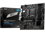 MSI Mainboard "PRO B760M-P DDR4", schwarz, B:24,38cm T:24,38cm, Mainboards