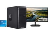 CAPTIVA Business-PC-Komplettsystem "Power-Starter I98-571 TFT Bundle", Energieeffizienz: E (A-G), schwarz, Microsoft Windows 11 Home (64 Bit), 8 GB RAM 500 GB SSD, Computer_Komplettsysteme