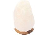 WAGNER LIFE DESIGN Salzkristall-Tischlampe "USB-Rock", weiß, Ø 7cm H: 13cm, 1 Stk., Leuchten, Handgefertigt aus Salzkristall - jeder Stein ein Unikat, H: ca.13 cm