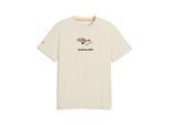 T-Shirt PUMA "McLAREN RACING Graphic T-Shirt Herren", Herren, Gr. M, beige (alpine snow weiß), Obermaterial: 100% Baumwolle. Rippe: 70% Baumwolle, 30% Polyester, clean, regular fit, Rundhals, Shirts T-Shirt