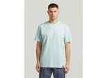 T-Shirt G-STAR "GS-01 Washed T-Shirt", Herren, Gr. L, baby blau gd, Obermaterial: 100% Baumwolle, Shirts T-Shirt