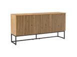 Xora Sideboard Bueno, Eiche Artisan, Metall, Holzwerkstoff, 3 Fächer, 160x80x40 cm, Wohnzimmer, Kommoden & Sideboards, Sideboards