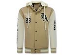Enos Baseball jas met capuchon oversized bomberjack