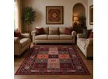 Muratap Artline sultan oosters vloerkleed vintage handgeknoopte wol look- 80x300 cm