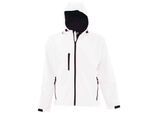 SOLS Heren Replay Soft Shell Jas met capuchon (Wit)
