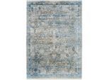 Dieter Knoll , Blau, Grau , Textil , 80x250 cm , in verschiedenen Größen erhältlich ,