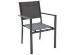 Ambia Garden Stapelsessel, Grau, Metall, Textil, eckig, 55x86x61 cm, Gartenmöbel, Gartenstühle, Gartenstühle stapelbar
