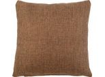 Dekokissen GÖZZE "Dallas", braun (braun, unifarben), B:60cm L:60cm, Obermaterial: 100% Polyester, Dekokissen_Sitzkissen_Kissenhüllen, Dekokissen, in vielen Farben
