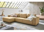 Ecksofa MUSTERRING "JustB PM200, Holzrahmen in schwarz, wahlw. Sitzvorzug, Breite 316cm", beige (curcuma), B:316cm H:78cm T:166cm, 94% Polyester, 6% Nylon, Sofas, Ecksofa, Anreihsofa rechts & Longchair links, mit elektrischem Sitzvorzug