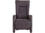 TV-Sessel SIT & MORE "Melissa", grau (anthrazit), B:71cm H:113cm T:85cm, 100% Polyester, Sessel, TV-Sessel, wahlweise elektrisch oder manuell verstellbar, optional Aufstehhilfe