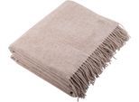 Wohndecke ZOEPPRITZ1828 "Since 1828 Lambswool", clay, B:140cm L:190cm, Wolle, Wohndecken, Wohndecke, klassisch unifarbenes Plaid aus Schurwolle