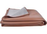 Wohndecke ZOEPPRITZ1828 "Soft-Vegan", braun (camel), B:130cm L:190cm, Mischgewebe, Polyester, Viskose, Wohndecken, Wohndecke, edle Doubleface Kunstlederdecke