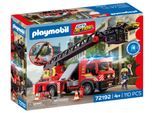 Konstruktions-Spielset PLAYMOBIL "Feuerwehr-Leiterfahrzeug (72192), City Action", bunt, Spielbausteine, Kinder, Kunststoff, Konstruktions-Spielset, mit Licht- und Soundeffekten
