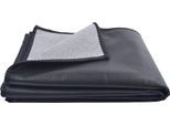 Wohndecke ZOEPPRITZ1828 "Soft-Vegan", schwarz, B:130cm L:190cm, Mischgewebe, Polyester, Viskose, Wohndecken, Wohndecke, edle Doubleface Kunstlederdecke