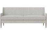 3-Sitzer DOREL HOME "Virginia", grau (hellgrau, stahl), B:195cm H:80cm T:82cm, Webstoff 100% Polyester, Sofas, 3-Sitzer, Webstoff, Sitz und Rücken gepolstert, Beine aus Stahl, Sitzhöhe 42,5cm