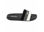 Ellesse Heren-slippers met open teen van badstof en drie strepen (Zwart/Grijs)