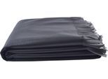 Wohndecke ZOEPPRITZ1828 "Soft-Vegan Fringe", schwarz, B:135cm L:190cm, Mischgewebe, Polyester, Viskose, Wohndecken, Wohndecke, edle Doubleface Kunstlederdecke