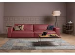 Big-Sofa MUSTERRING "LUCIA Mega Sofa, zeitlos, bequem, Breite 292cm, Kontrastnähte", rot (cherry puro), B:292cm H:81cm T:124cm, Flachgewebe FLORIS (100% Polyester);Flachgewebe VALMONT (60% Baumwolle/ 40% Leinen);Microfaser CRONA (100% Polyester), Sofas, Big-Sofa, in vielen Qualitäten und 4 unterschiedlichen Nähten, 3-Sitzer