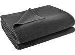 Wohndecke ZOEPPRITZ1828 "Soft-Fleece", anthrazit melange, B:160cm L:200cm, Polyester, Viskose, Wohndecken, Wohndecke, Fleecedecke mit unverwechselbarem Cashmere Handfeel