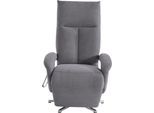 TV-Sessel SIT & MORE "Tycoon mit Kopfteilverstellung und 360 Drehfunktion", grau, B:74cm H:112cm T:82cm, 90%Polyester, 10%Polyamid, Sessel, TV-Sessel, wahlweise manuell oder elektrischer Funktion, auch mit Akku (kabellos)