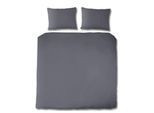 Bettwäsche FLORELLA "UNI graphit Edel-Satin, 100% Baumwolle", grau (grafit), B/L: 200cm x 220cm, 1 Stk., 2 Stk., Satin, B/L: 70cm x 90cm, Satin, Obermaterial: 100% Baumwolle CO. Obermaterial: 100% Baumwolle CO., Bettwäsche, Bettwäsche