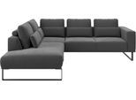 Ecksofa MUSTERRING "JUSTB PM100, stilvoller Lounge-Komfort von Musterring", anthrazit, B:268cm H:88cm T:232cm, 94% Polyester, 6% Nylon, Sofas, Ecksofa, Kollektion Bettina Zimmermann, optionaler Sitzvorzug & Fuß-Auswahl