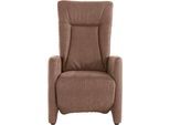 TV-Sessel SIT & MORE "Melissa", braun (haselnuss), B:71cm H:113cm T:85cm, 100% Polyester, Sessel, TV-Sessel, wahlweise elektrisch oder manuell verstellbar, optional Aufstehhilfe