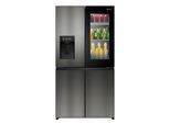 HISENSE Multi Door "RQ600P7SKE", Energieeffizienz: E, grau (schwarz inox), B:91,4cm H:179cm T:73cm, Kühlschränke, PureViewDoor - immer sehen was im Kühlschrank ist, Multi Door