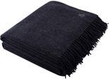 Wohndecke ZOEPPRITZ1828 "Since 1828 Lambswool", charcoal, B:140cm L:190cm, Wolle, Wohndecken, Wohndecke, klassisch unifarbenes Plaid aus Schurwolle