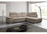 Ecksofa WERK2 "Alicante 280 x 230 cm Cord L-Form, modern und bequem", beige (natur), B:280cm H:86cm T:230cm, Sofas, Ecksofa, Chenille, L-Form, XXL, Schlaffunktion, Bettkasten