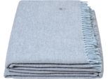 Wohndecke ZOEPPRITZ1828 "Must Relax", powder blau, B:130cm L:190cm, Wolle, Wohndecken, Wohndecke, klassisches unifarbenes Plaid aus dicker reiner Schurwolle